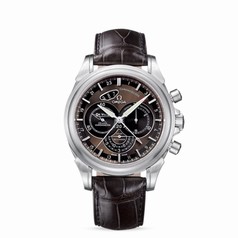 Omega Deville Chronoscope Co-Axial GMT Brown / Alligator (422.13.44.52.13.001)
