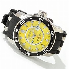 Invicta Men's Pro Diver Scuba Swiss GMT Yellow Dial Watch 6988