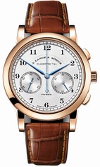 A. Lange and Sohne 1815 Chronograph Silver Dial 18K Rose Gold Men's Watch 402.032