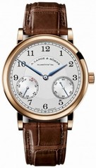 A Lange and Sohne 1850 Up / Down Silver Dial Brown Leather Men's Watch 234.032