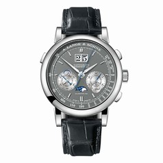 A. Lange and Sohne Datograph Perpetual Grey Dial 18K White Gold Men's Watch 410.038