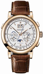 A. Lange and Sohne Datograph Perpetual Silver Dial 18K Rose Gold Men's Watch 410.032