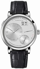 A. Lange and Sohne Grand Lange 1 Silver Dial Platinum Men's Watch 117.025