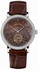 A. Lange and Sohne Saxonia Mother of Pearl Dial 18K White Gold Diamond Ladies Watch 878.038