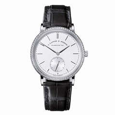 A. Lange and Sohne Saxonia Silver Dial 18K White Gold Diamond Automatic Men's Watch 842.026