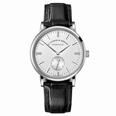 A. Lange and Sohne Saxonia Silver Dial 18K White Gold Men's Watch 219.026