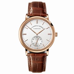 A. Lange and Sohne Saxonia White Dial 18K Pink Gold Automatic Men's Watch 380.033