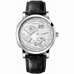 A. Lange and Sohne Silver Dial 18kt White Gold Black Leather Men's Watch 116.039