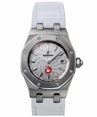 Audemars Piguet Alinghi Silver Dial Stainless Steel White Leather Ladies Watch 67610ST.OO.D012CR.01