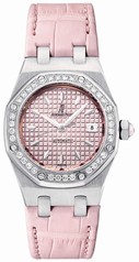 Audemars Piguet Automatic Diamond Pink Dial Stainless Steel Ladies Watch 77321ST.ZZ.D057CR.01