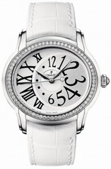 Audemars Piguet Millenary Silver Dial White Leather Automatic Ladies Watch 77301STZZD015CR01