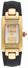 Audemars Piguet Promesse Diamond Yellow Gold Black Leather Ladies Watch 67461BA.ZZ.A001LZ.02