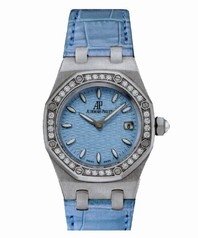 Audemars Piguet Royal Oak Diamond Light Blue Dial Stainless Steel Ladies Watch 67601ST.ZZ.D034CR.01