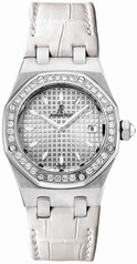 Audemars Piguet Royal Oak Diamond Silver Dial Stainless Steel Ladies Watch 67621ST.ZZ.D012CR.02