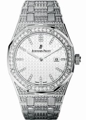 Audemars Piguet Royal Oak Lady Diamond Silver Dial White Gold Ladies Watch 67652BC.ZZ.1262BC.01