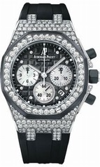 Audemars Piguet Royal Oak Offshore Chronograph Black Dial Diamond Ladies Watch 26092CKZZD002CA01
