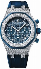 Audemars Piguet Royal Oak Offshore Chronograph Blue Dial Diamond Ladies Watch 26092CKZZD021CA01