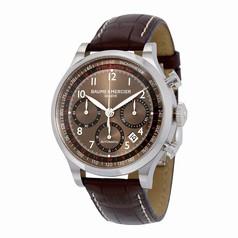 Baume and Mercier Capeland Brown Dial Chronograph Men's Watch 10083