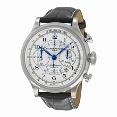 Baume and Mercier Capeland White Dial Chronograph Men's Watch 10006