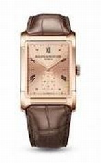 Baume and Mercier Hampton Milleis Rose Gold Dial Brown Leather Men's Watch 10033