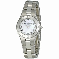 Baume and Mercier Linea Mother of Pearl Dial Diamond Ladies Watch 10011