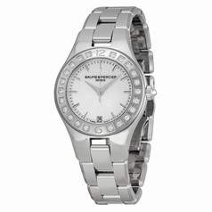 Baume and Mercier Linea Mother of Pearl Dial Stainless Steel Diamond Ladies Watch 10072