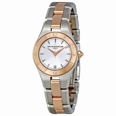 Baume and Mercier Linea Rose Gold and Stainless Steel Ladies Watch 10015