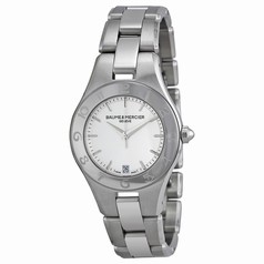 Baume and Mercier Linea Silver Dial Stainless Steel Ladies Watch 10070
