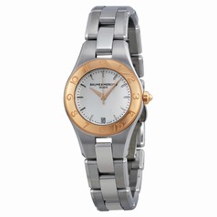 Baume and Mercier Linea Silver Dial Stainless Steel Ladies Watch 10079
