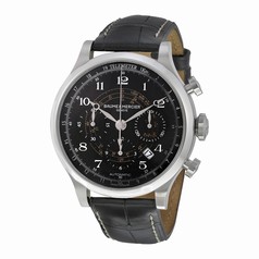 Baume et Mercier Capeland Chronograph Black Dial Black Leather Men's Watch M0A10168