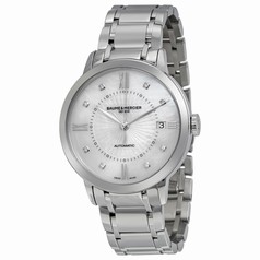 Baume Et Mercier Classima Automatic Mother of Pearl Dial Stainless Steel Ladies Watch 10221