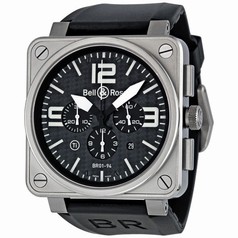 Bell & Ross Aviation Black Carbon Fiber Dial Titanium Men's Watch BR0194-TITANIUM