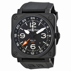 Bell & Ross Aviation GMT Black Dial Automatic 46MM Men's Watch BR-01-93-GMT