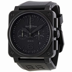 Bell & Ross Aviation Phantom All Black Dial Chronograph Men's Watch BR03-94-PHANTOM