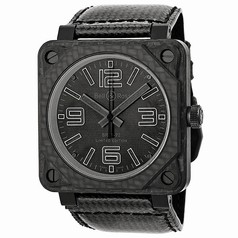 Bell & Ross Aviavtion Carbon Fiber Phantom Black Dial Automatic Men's Watch BR0192-CA-FIBER-PH