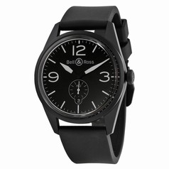 Bell & Ross Black Dial Rubber Automatic Men's Watch BRV123-BL-CA-SRB