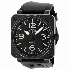 Bell & Ross BR 01 Instrument Automatic Black Dial Men's Watch BR0192-BL-CER-SRB