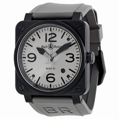 Bell & Ross Commando Automatic Grey Dial Matte Black PVD Men's Watch BR0392-COMMANDO