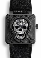 Bell & Ross Diamond Dial Black Titanium Automatic Men's Watch BR0192-AIRBOR-FLD