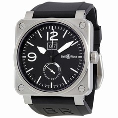 Bell & Ross Grande Date and Reserve De Marche Automatic Men's Watch BR0390-BL-ST