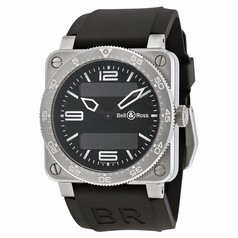 Bell & Ross Type Aviation Black Dial Steel Case Men's Watch 03-TYPE-AVI-ST