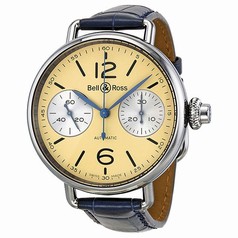 Bell & Ross Vintage Monopusher Chronograph Automatic Ivory Dial Men's Watch BRWW1-MONO-IV