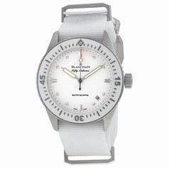 Blancpain Fifty Fathoms Bathyscaphe Automatic White Dial White Fabric Ladies Watch 5100-1127-NAWA
