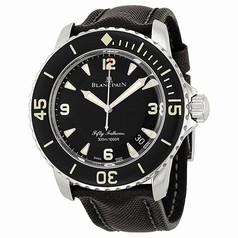 Blancpain Fifty Fathoms Black Dial Stainless Steel Automatic Men's Watch 5015-1130-52