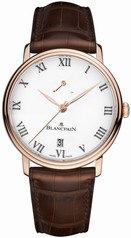 Blancpain Villeret 8 Days Manual Wind White Dial Men's Watch 6613-3631-55B