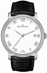 Blancpain Villeret 8 Days White Enamel Dial 18K White Gold Men's Watch 6630-1531-55B