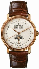 Blancpain Villeret Moonphase Silver Dial 18K Rose Gold Men's Watch 6263-3642A-55