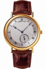 Breguet Classique Silver Dial Automatic 18kt Rose Gold Brown Leather Men's Watch 5140BA129W6