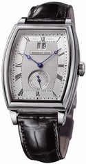 Breguet Heritage Big Date Silver Dial 18kt White Gold Black Leather Men's Watch 5480BB12996