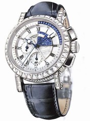 Breguet Marine Chronograph Mother of Pearl Dial 18kt White Gold Black Leather Men's Watch 5829BB8S9ZUDD0D